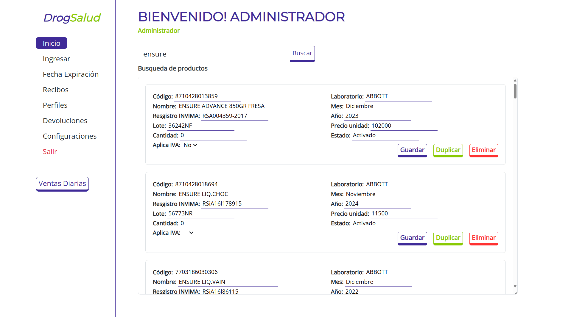 Farmacia Administración